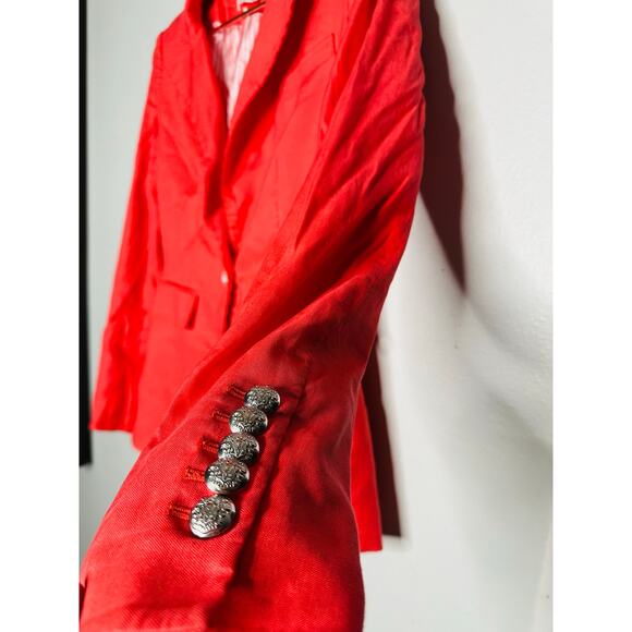 VERONICA BEARD Red Lined Single Button Blazer Coat Size 0 - Picture 3 of 8